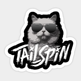 Tailspin Band Cat Graphic White Sticker